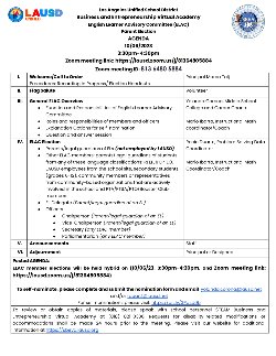 ELAC PARENT MEETING FLYER